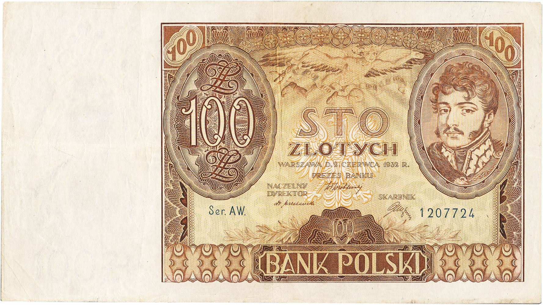 100 złotych 1932 seria AW